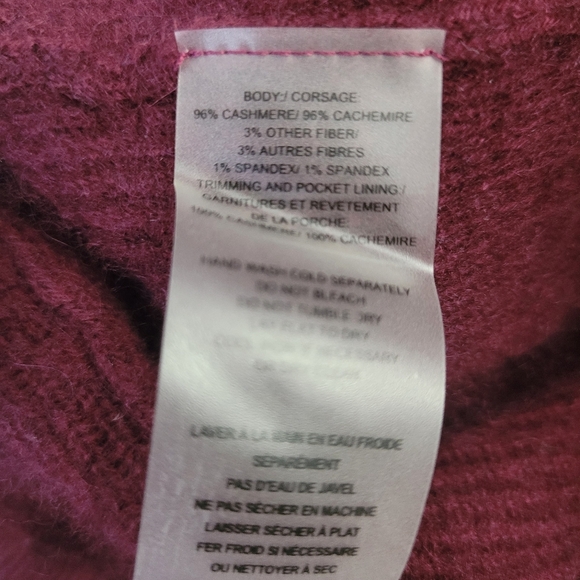 Margaret O'Leary 4 Ply Cashmere Cardigan With Hood Ribbed Inside Size XS/S - Picture 6 of 6